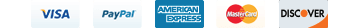 We Accept Paypal, Visa, Mastercard, and American Express
